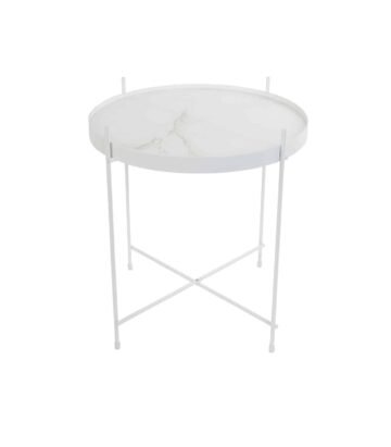 Table d'appoint Cupidon - Effet Marbre blanc