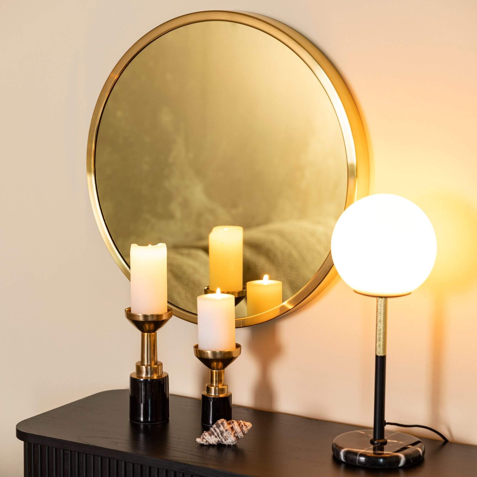 miroir bandit ø 60 cm - doré 2 miroir bandit ø 60 cm - doré – image 2