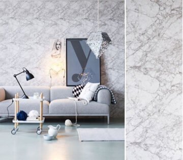 Papier peint - Marbre gris