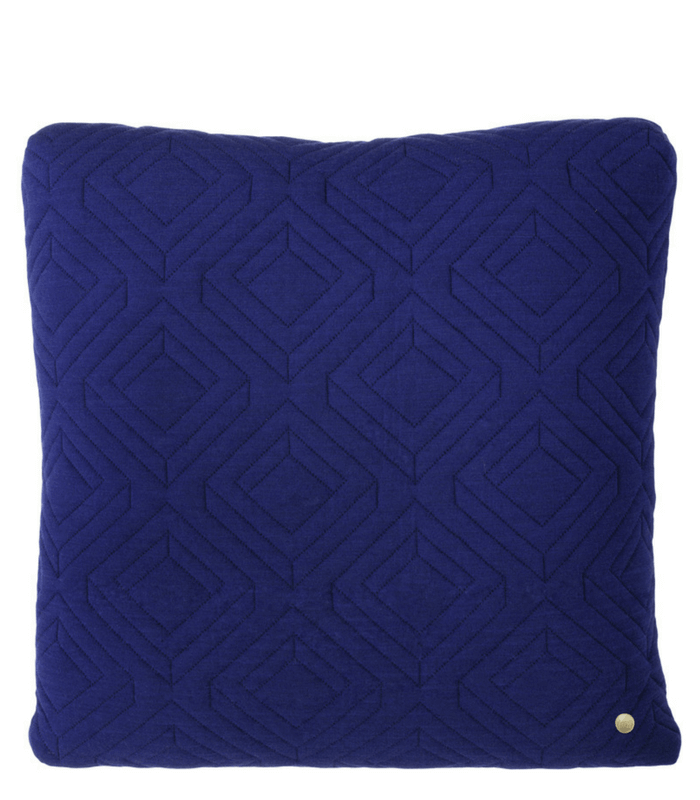 coussin quilt - bleu 1 coussin quilt - rose