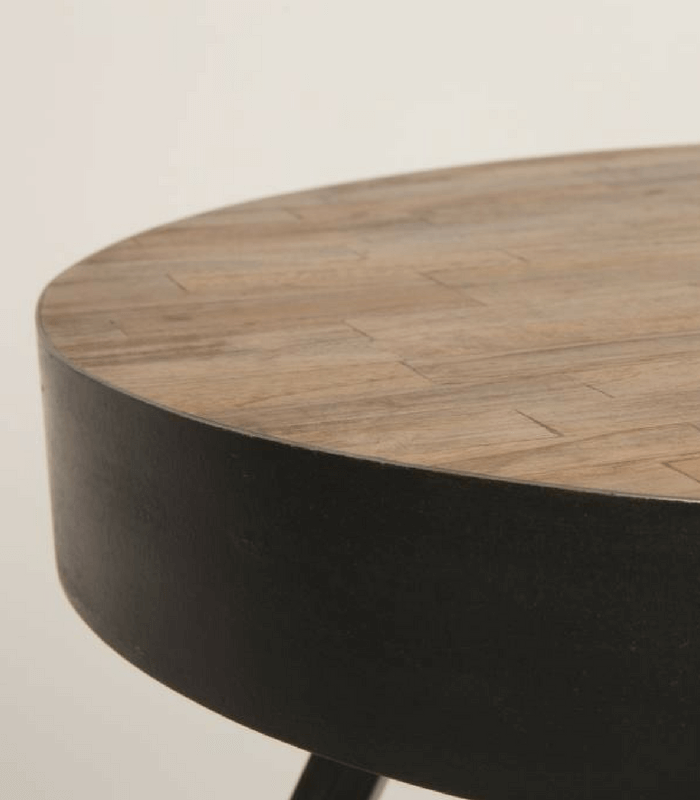 table basse suri teck - m - ø 58 x h 40 cm 8 set de 3 tables basses suri