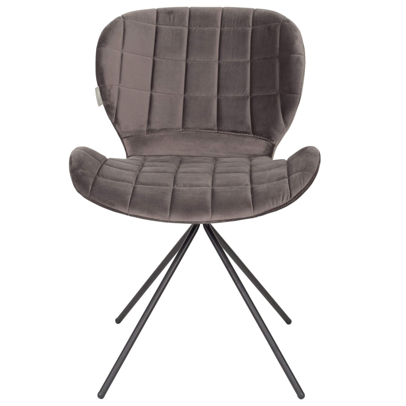 chaise omg - velours - gris foncé 8 chaise omg - velours - gris foncé – image 8