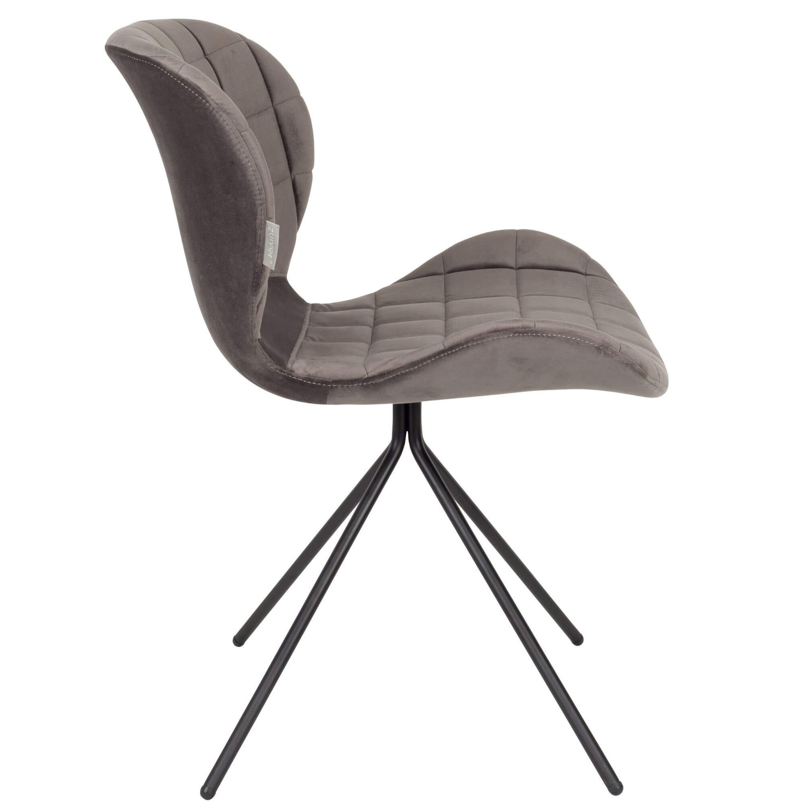 chaise omg - velours - gris foncé 4 chaise omg - velours - gris foncé – image 4