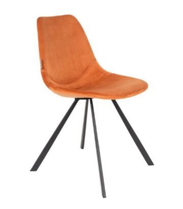 Chaise Franky velours - Orange