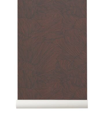 Papier-peint Coral - Bordeaux/Bleu fonce