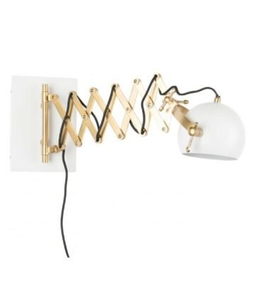 Applique murale Mila - Blanc/Laiton