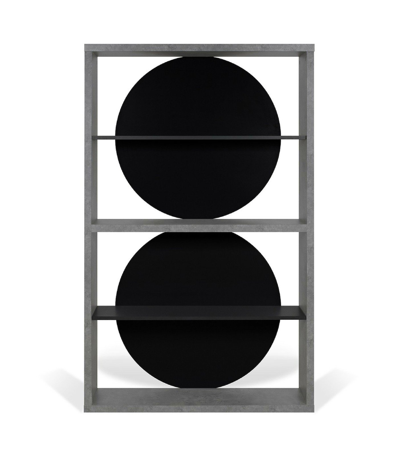 bibliothèque coco - effet béton - h 185 x l 115 x p 37 cm 3 bibliothèque coco - effet béton - h 185 x l 115 x p 37 cm – image 3