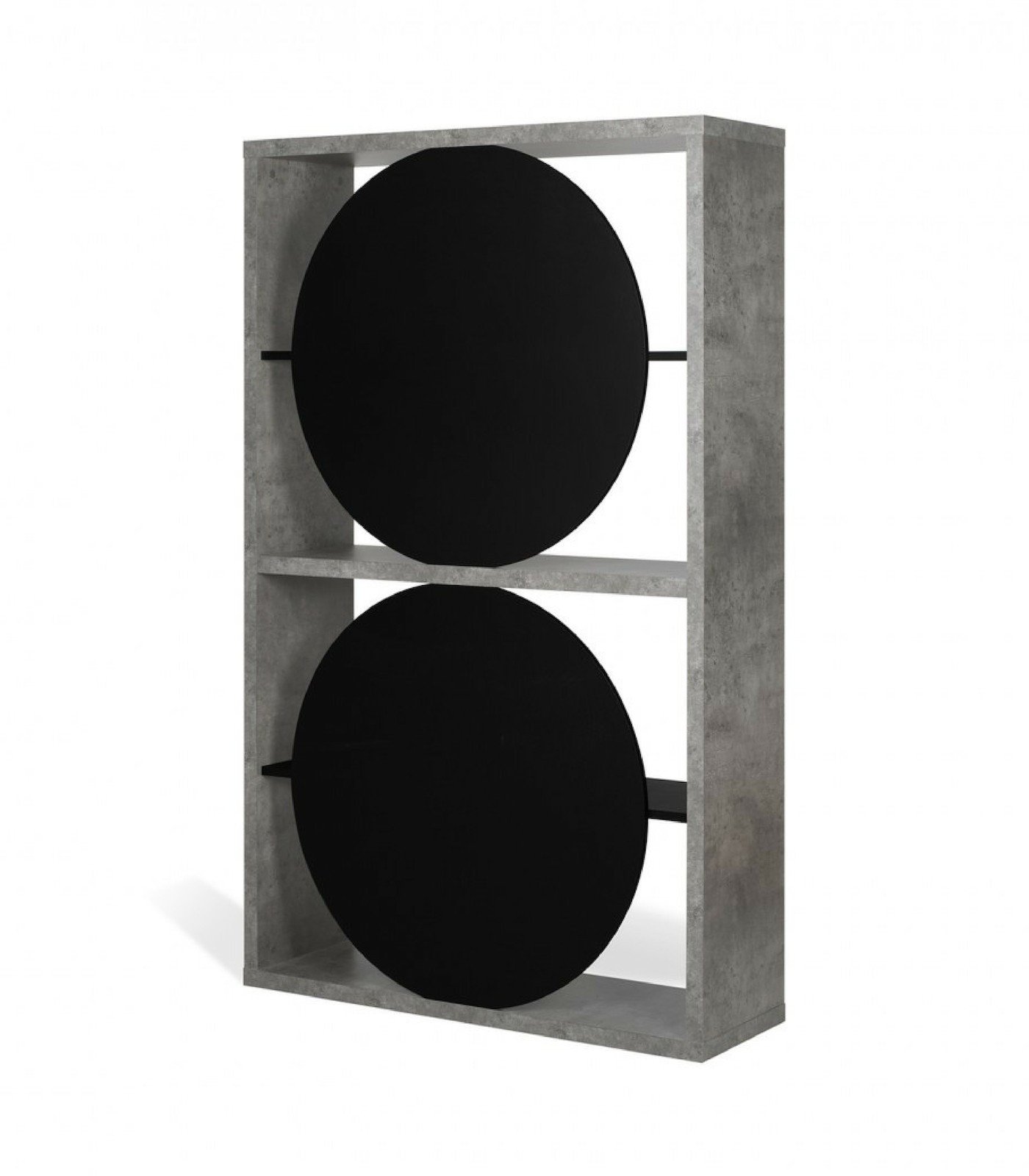 bibliothèque coco - effet béton - h 185 x l 115 x p 37 cm 4 bibliothèque coco - effet béton - h 185 x l 115 x p 37 cm – image 4