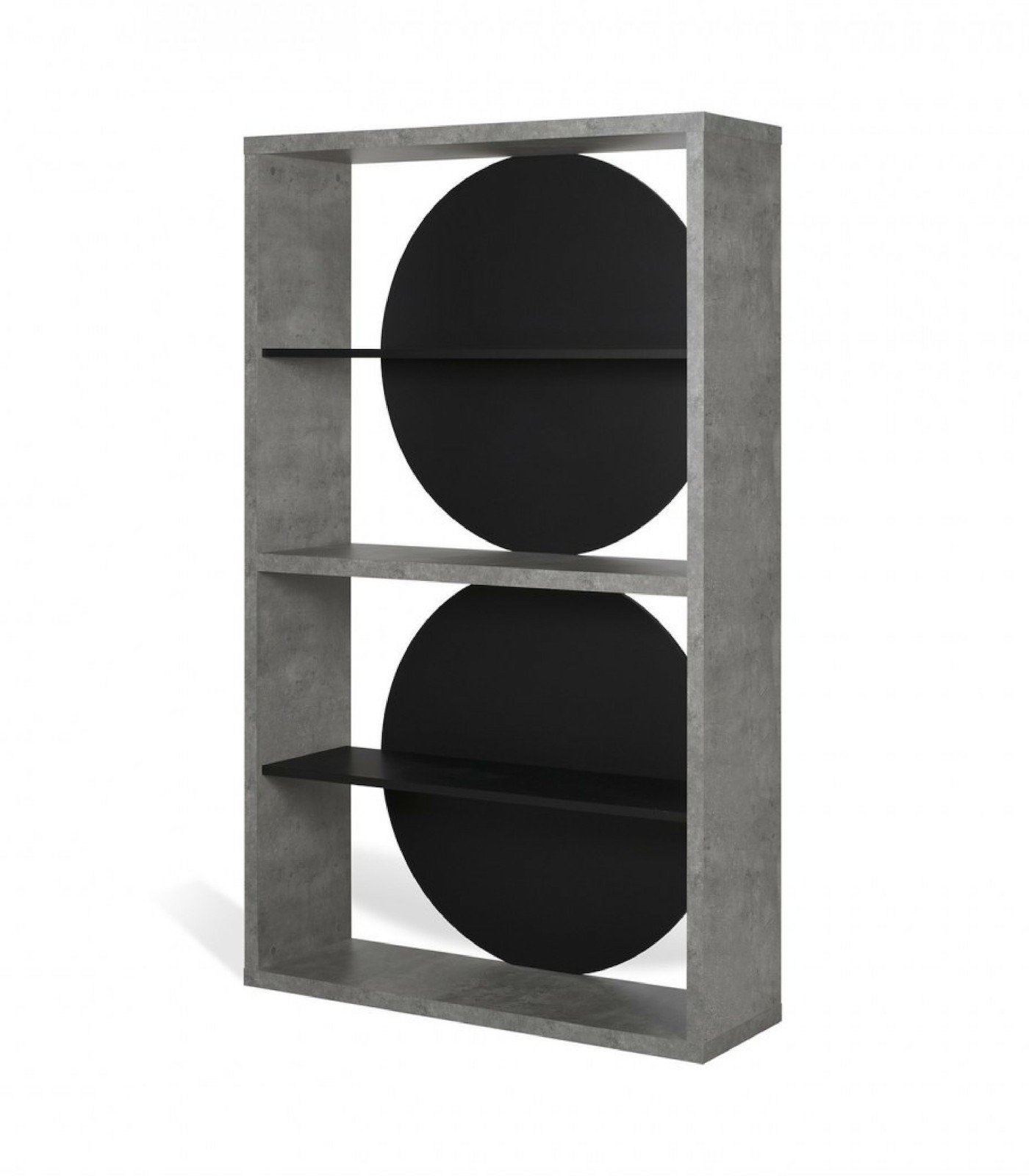 bibliothèque coco - effet béton - h 185 x l 115 x p 37 cm 2 bibliothèque coco - effet béton - h 185 x l 115 x p 37 cm – image 2