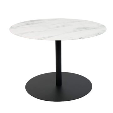 Table d'appoint Snow Effet Marbre M - Ø 60 x H 40 cm
