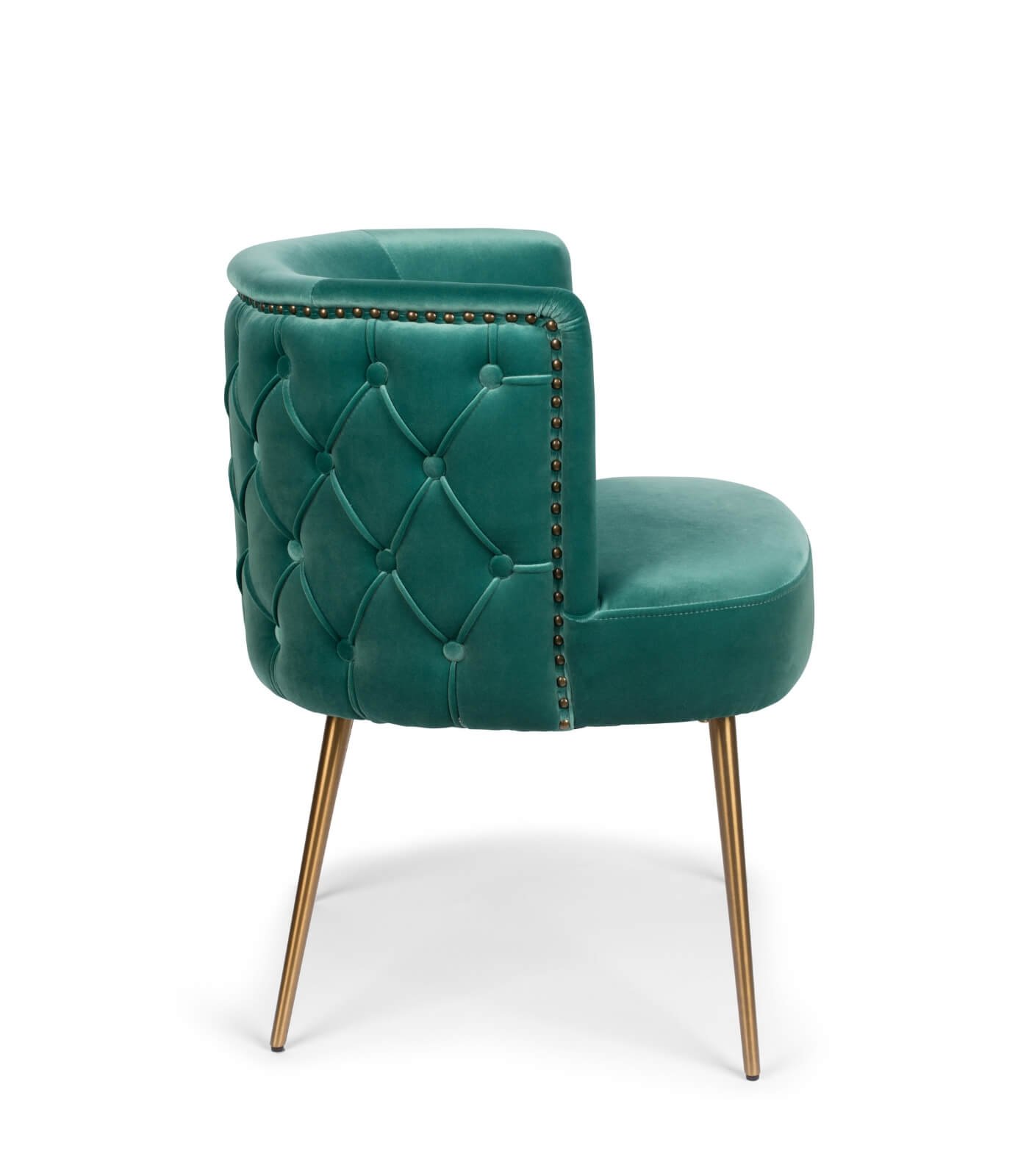 chaise such a stud - velours ocean (ignifugé)/inox 5 chaise such a stud - velours ocean (ignifugé)/inox – image 5