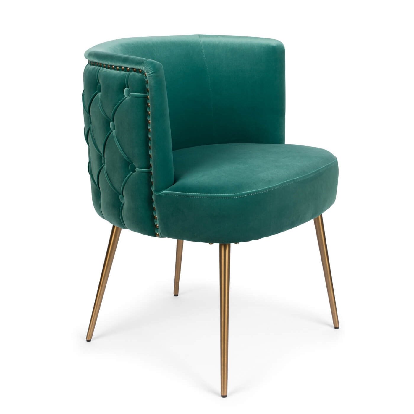 chaise such a stud - velours ocean (ignifugé)/inox 1 chaise such a stud - velours ocean (ignifugé)/inox