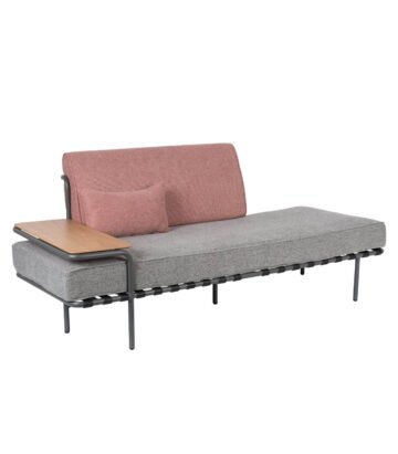 Canapé/Daybed Star Saumon/Gris - L 185 cm