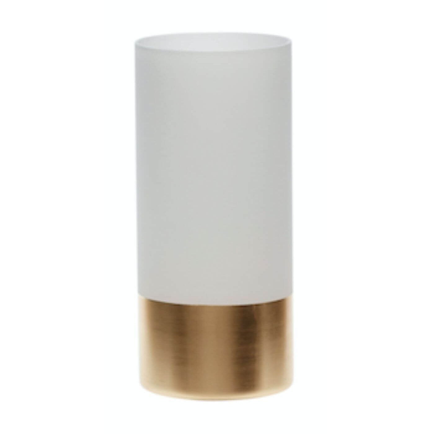 photophore avec base laiton - ø 9 x h 20 cm - blanc 1 photophore avec base laiton - ø 9 x h 20 cm - blanc