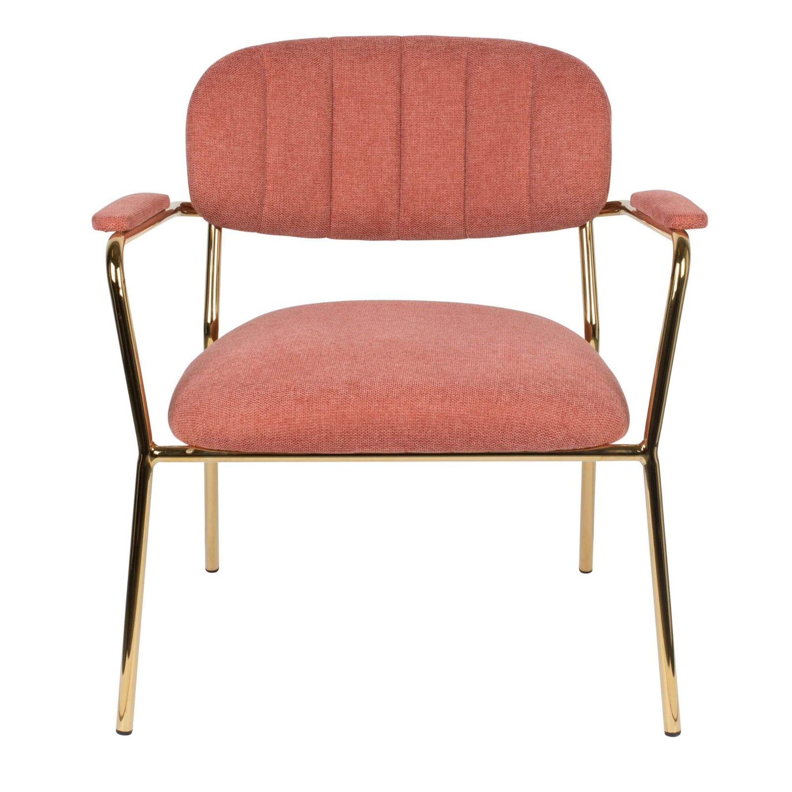 fauteuil lounge jolien - saumon/laiton 11 fauteuil lounge jolien - saumon/laiton – image 11