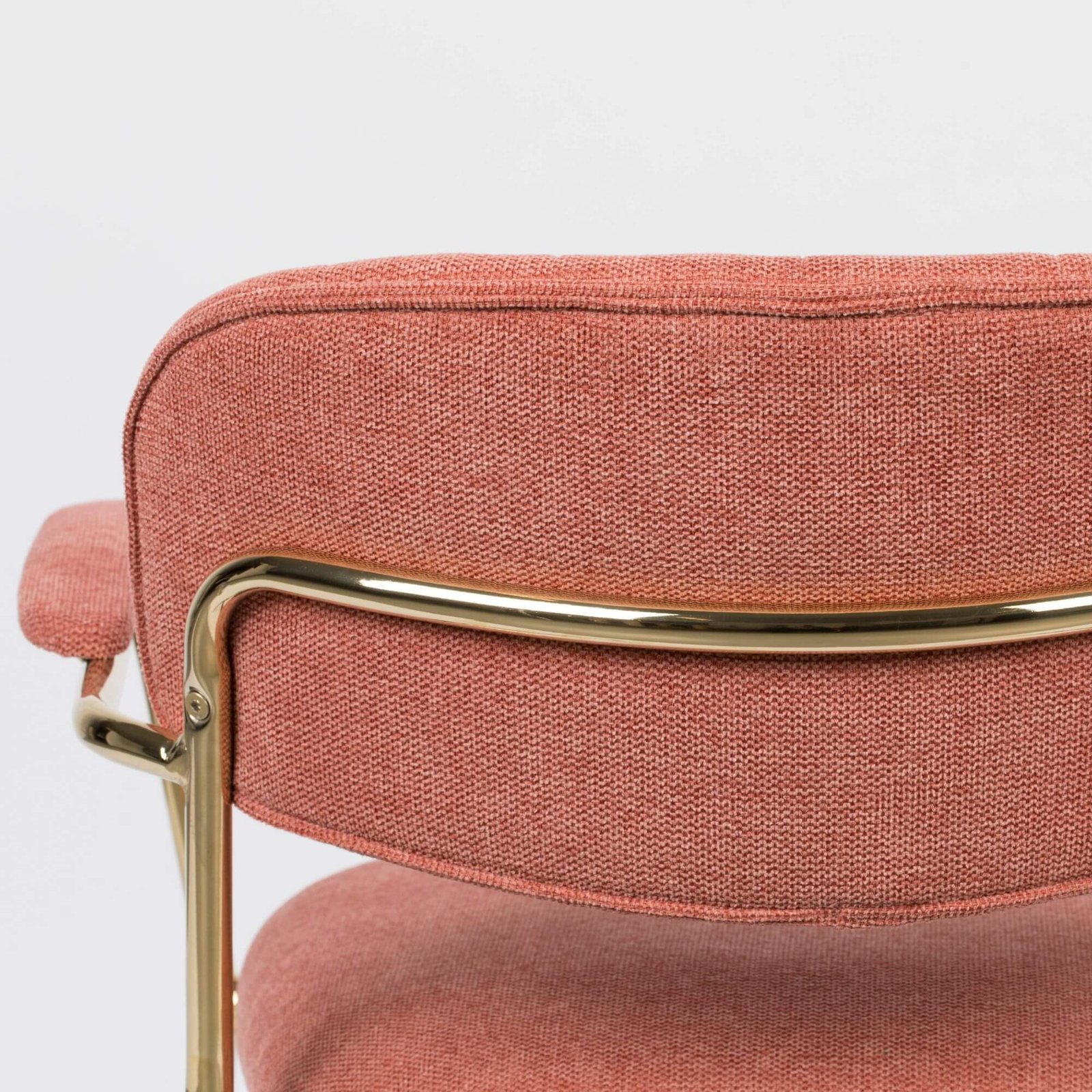 fauteuil lounge jolien - saumon/laiton 2 fauteuil lounge jolien - saumon/laiton – image 2