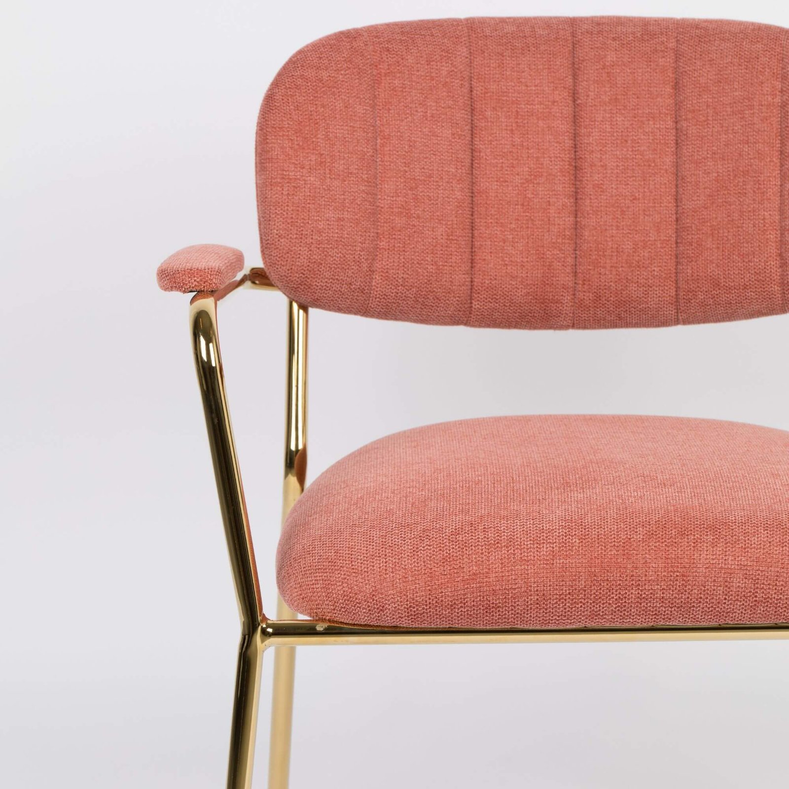 fauteuil lounge jolien - saumon/laiton 6 fauteuil lounge jolien - saumon/laiton – image 6