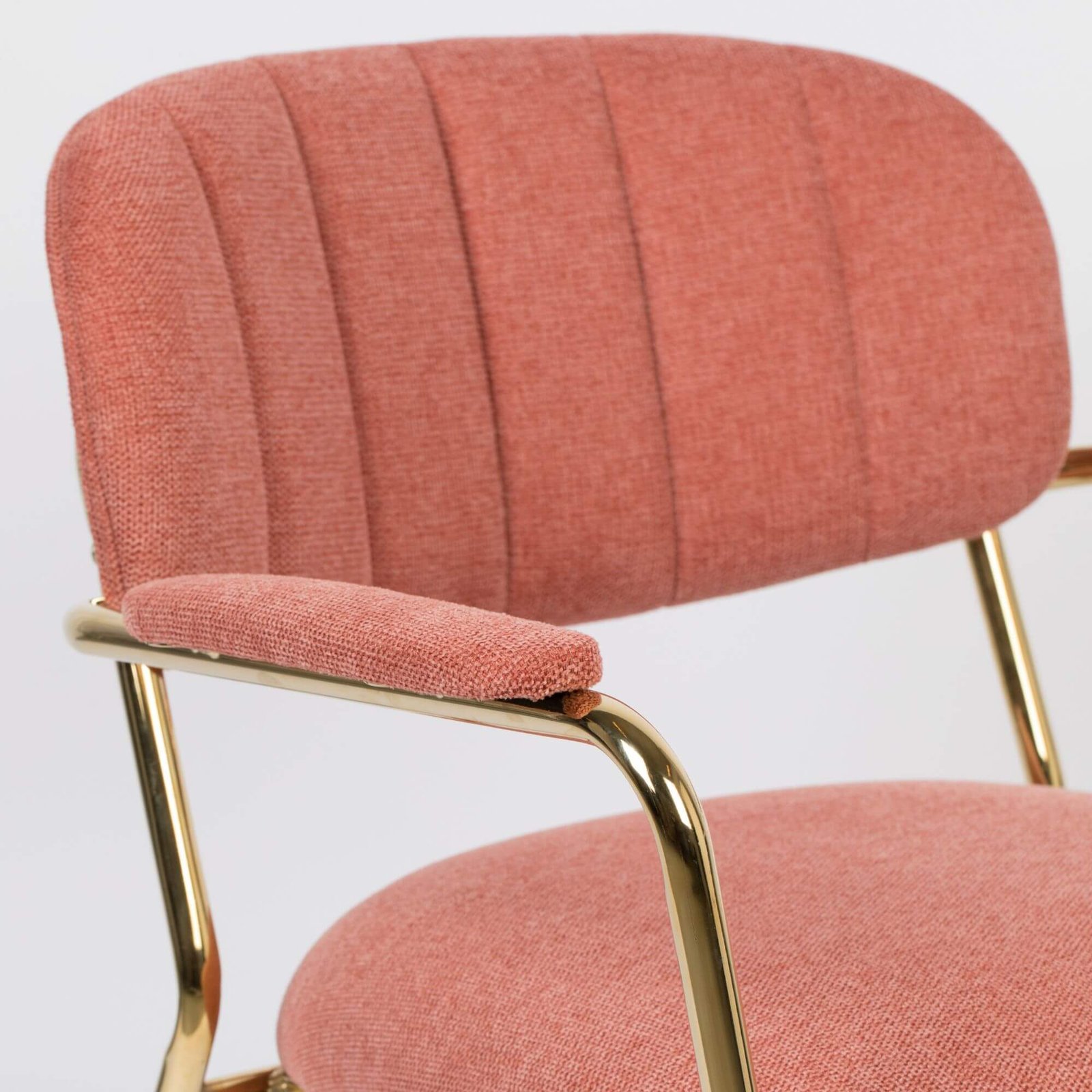 fauteuil lounge jolien - saumon/laiton 7 fauteuil lounge jolien - saumon/laiton – image 7