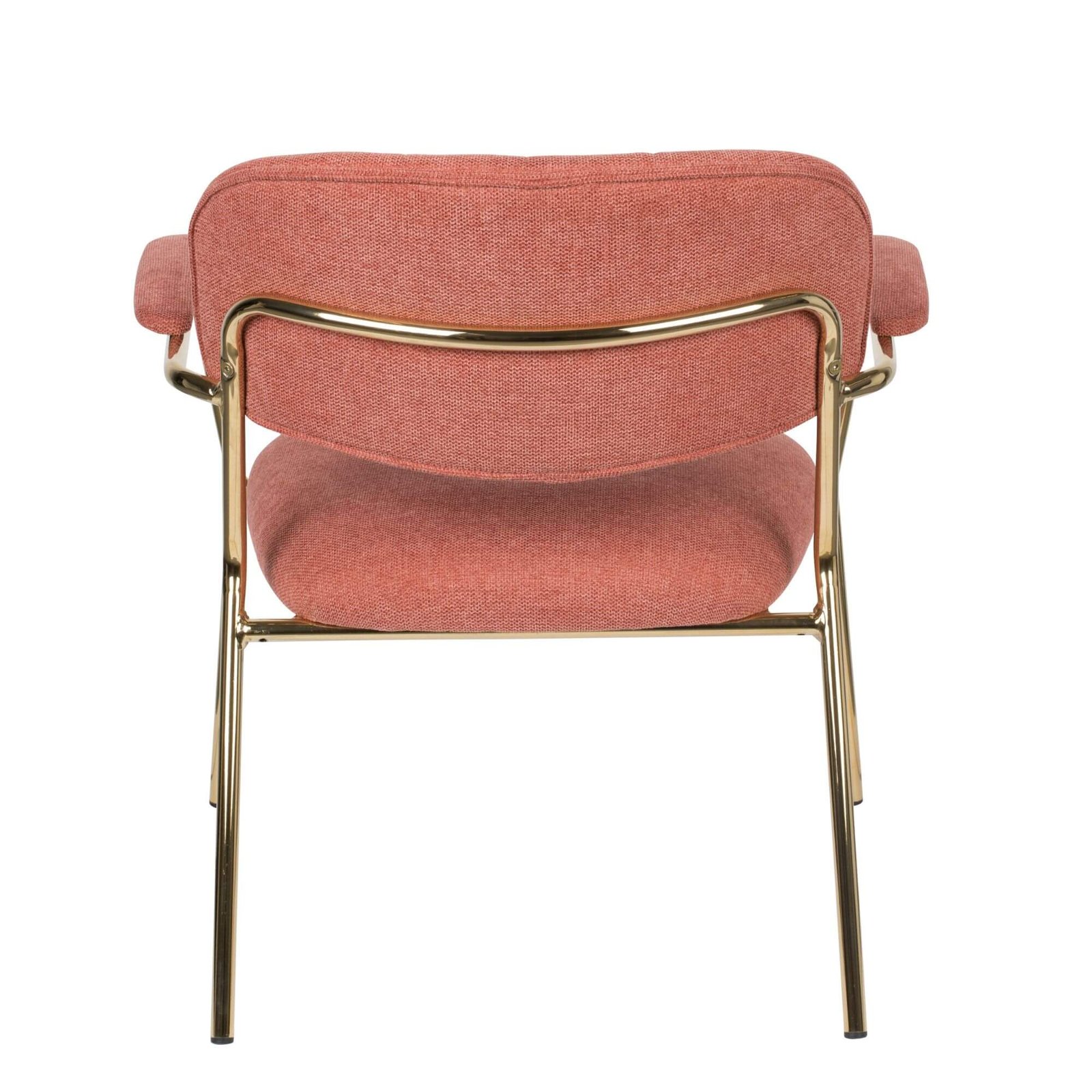 fauteuil lounge jolien - saumon/laiton 8 fauteuil lounge jolien - saumon/laiton – image 8