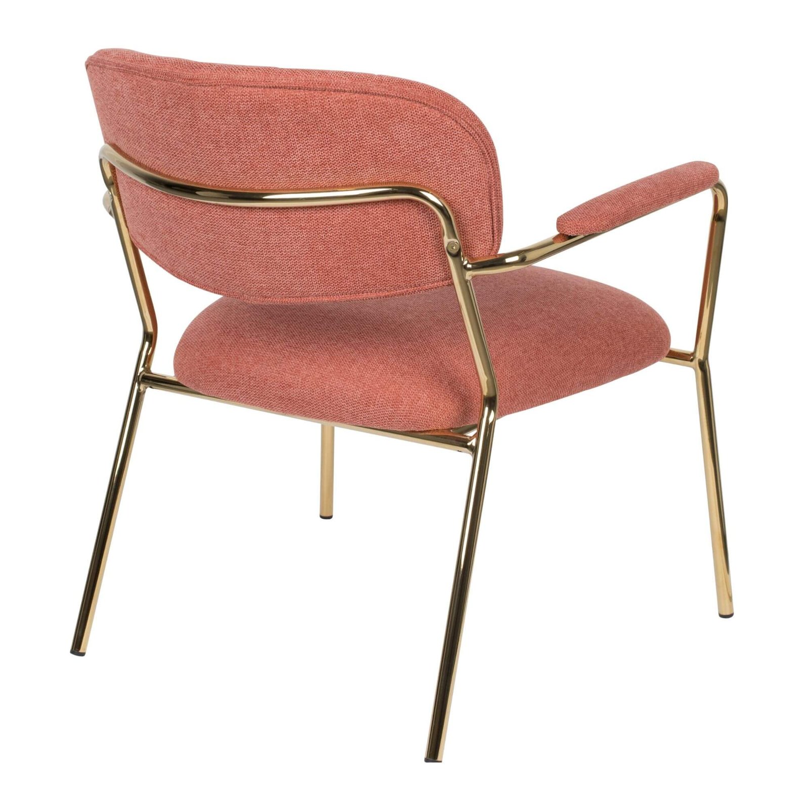 fauteuil lounge jolien - saumon/laiton 9 fauteuil lounge jolien - saumon/laiton – image 9