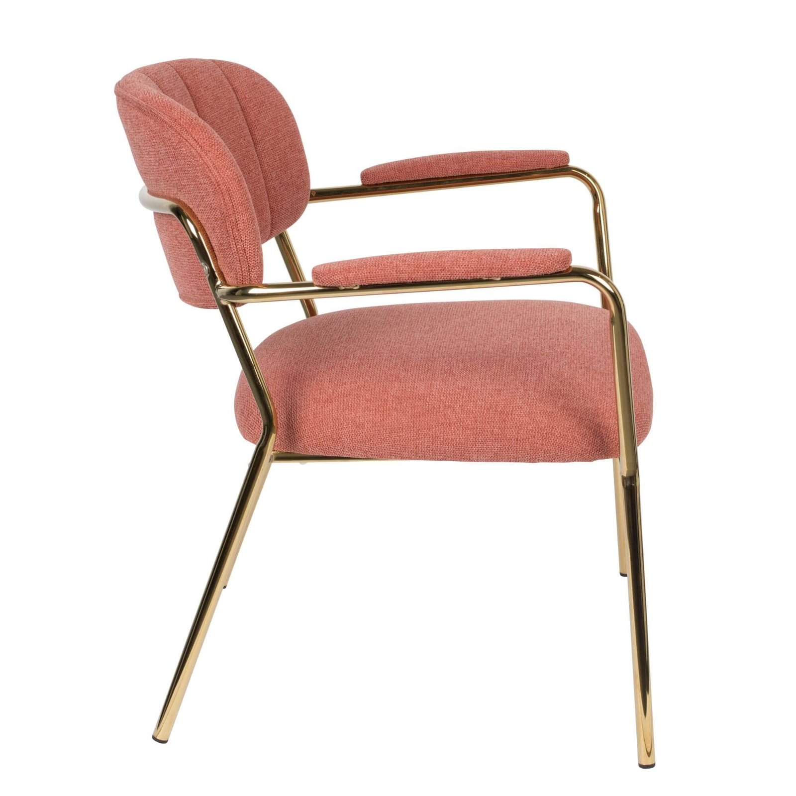 fauteuil lounge jolien - saumon/laiton 10 fauteuil lounge jolien - saumon/laiton – image 10