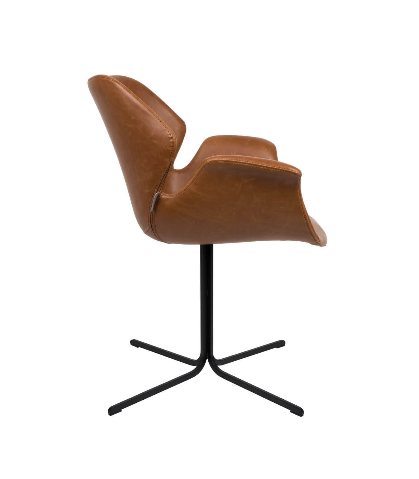 fauteuil nikki - cuir cognac 7 fauteuil nikki - cuir cognac – image 7