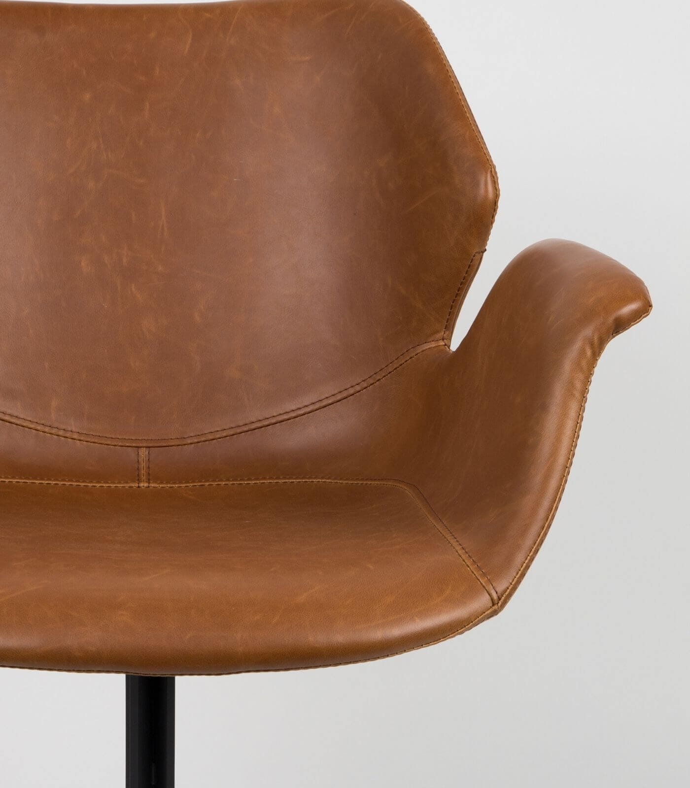 fauteuil nikki - cuir cognac 3 fauteuil nikki - cuir cognac – image 3