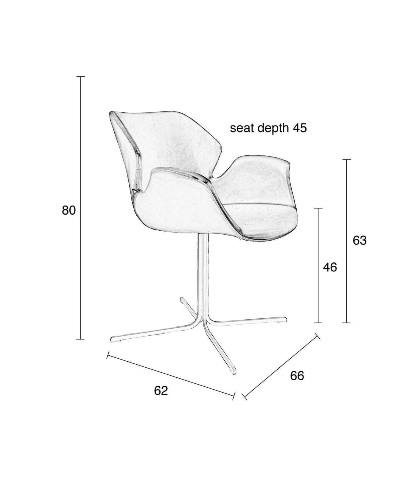 fauteuil nikki - cuir cognac 11 fauteuil nikki - cuir cognac – image 11