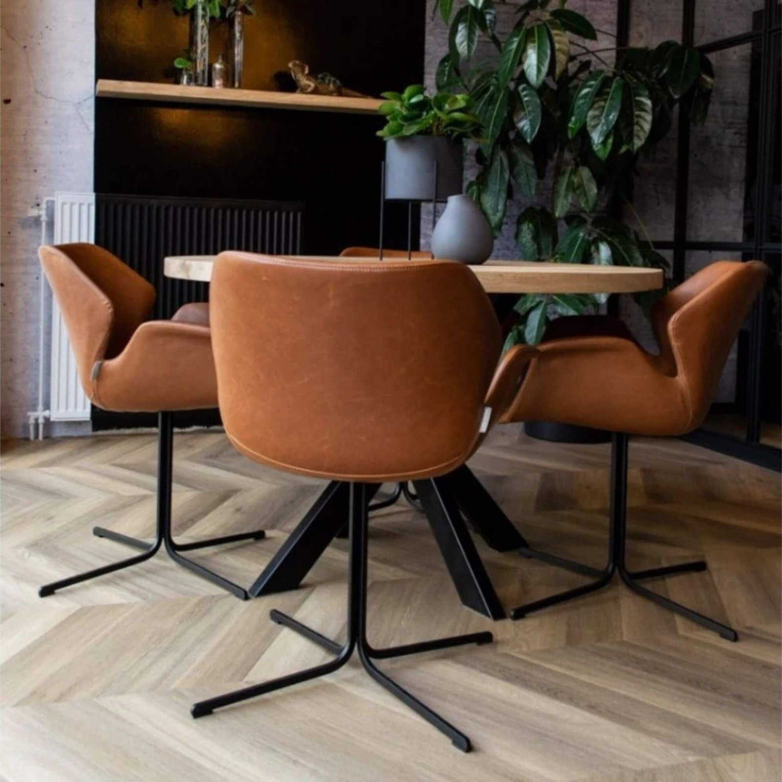 fauteuil nikki - cuir cognac 4 fauteuil nikki - cuir cognac – image 4