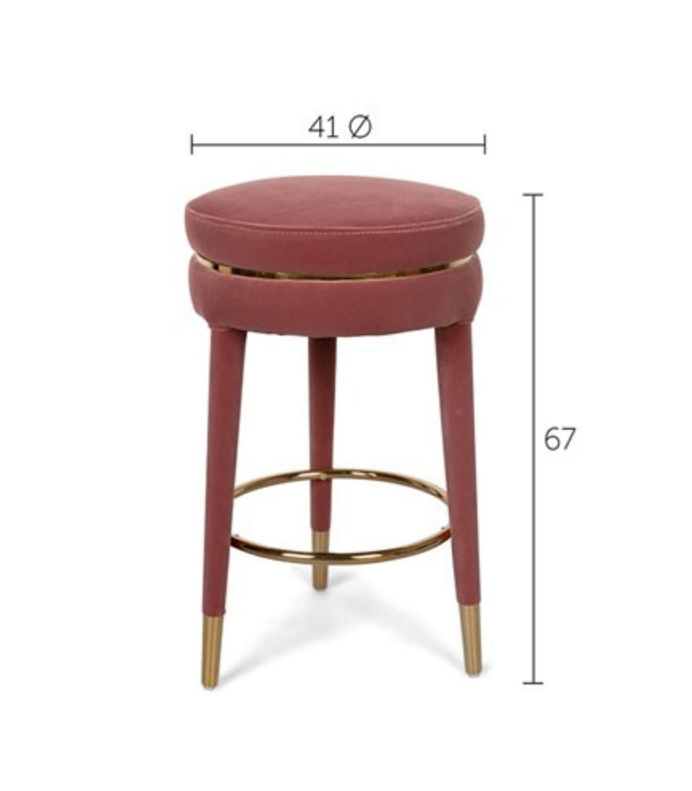 tabouret de bar macaron - h 67 cm - moutarde (ignifugé) 5 tabouret de bar macaron - h 67 cm - moutarde (ignifugé) – image 5