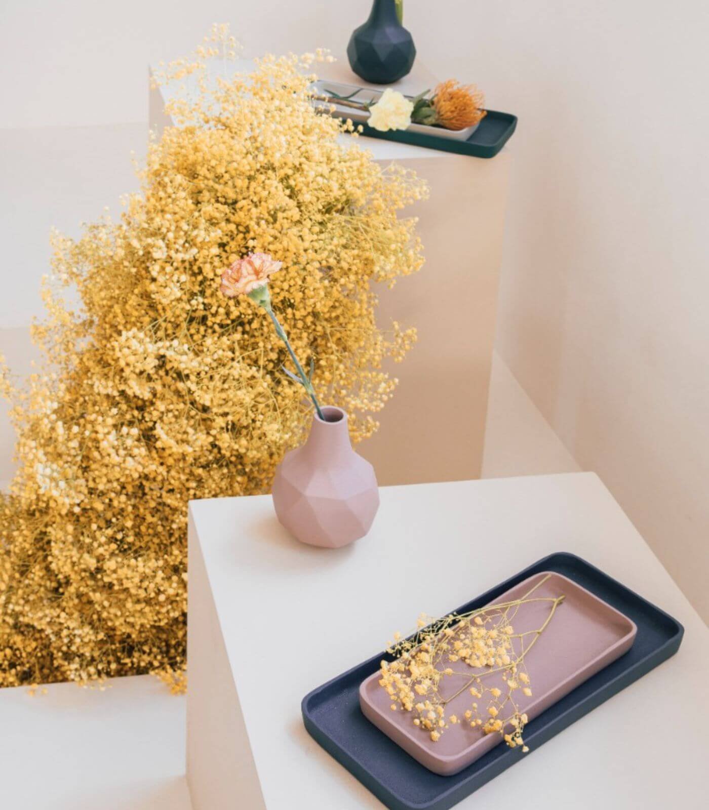 set de 2 plateaux rebel - bleu/rose - alu 2 set de 2 plateaux rebel - bleu/rose - alu – image 2