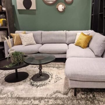 Canapé Bolzano - Angle Droit - Gris - L 262 x P 222 cm