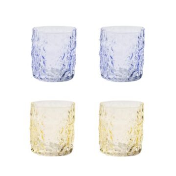 Verres Trunk - Set de 4 - Bleu/Jaune