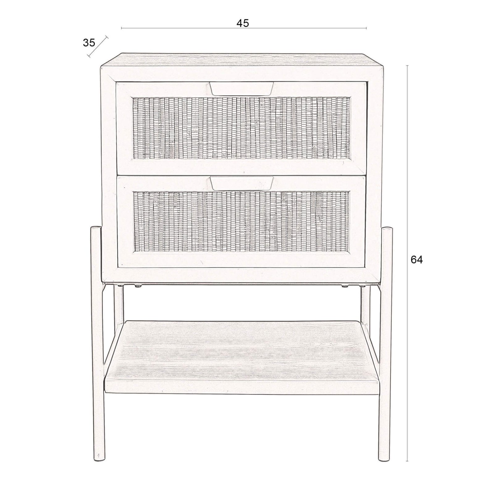 table de chevet yasu - l 45 x h 64 cm 7 table de chevet yasu - l 45 x h 64 cm – image 7