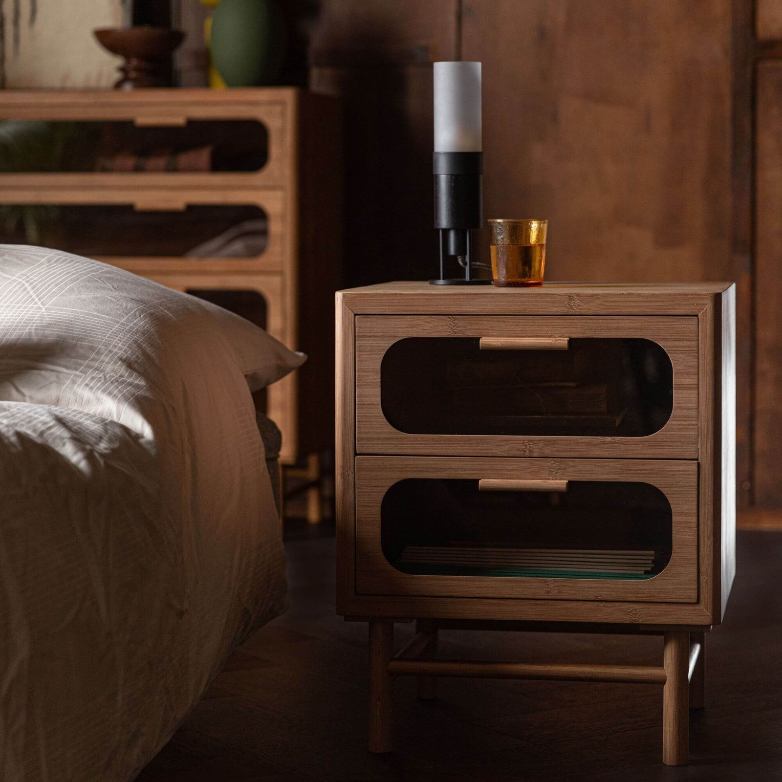 table de chevet caroun - l 45 x h 54 cm 2 table de chevet caroun - l 45 x h 54 cm – image 2